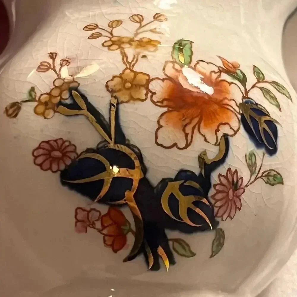 Royal Doulton Matsumai‎ Pitcher or Creamer Floral cobalt blue, gilded gold rim